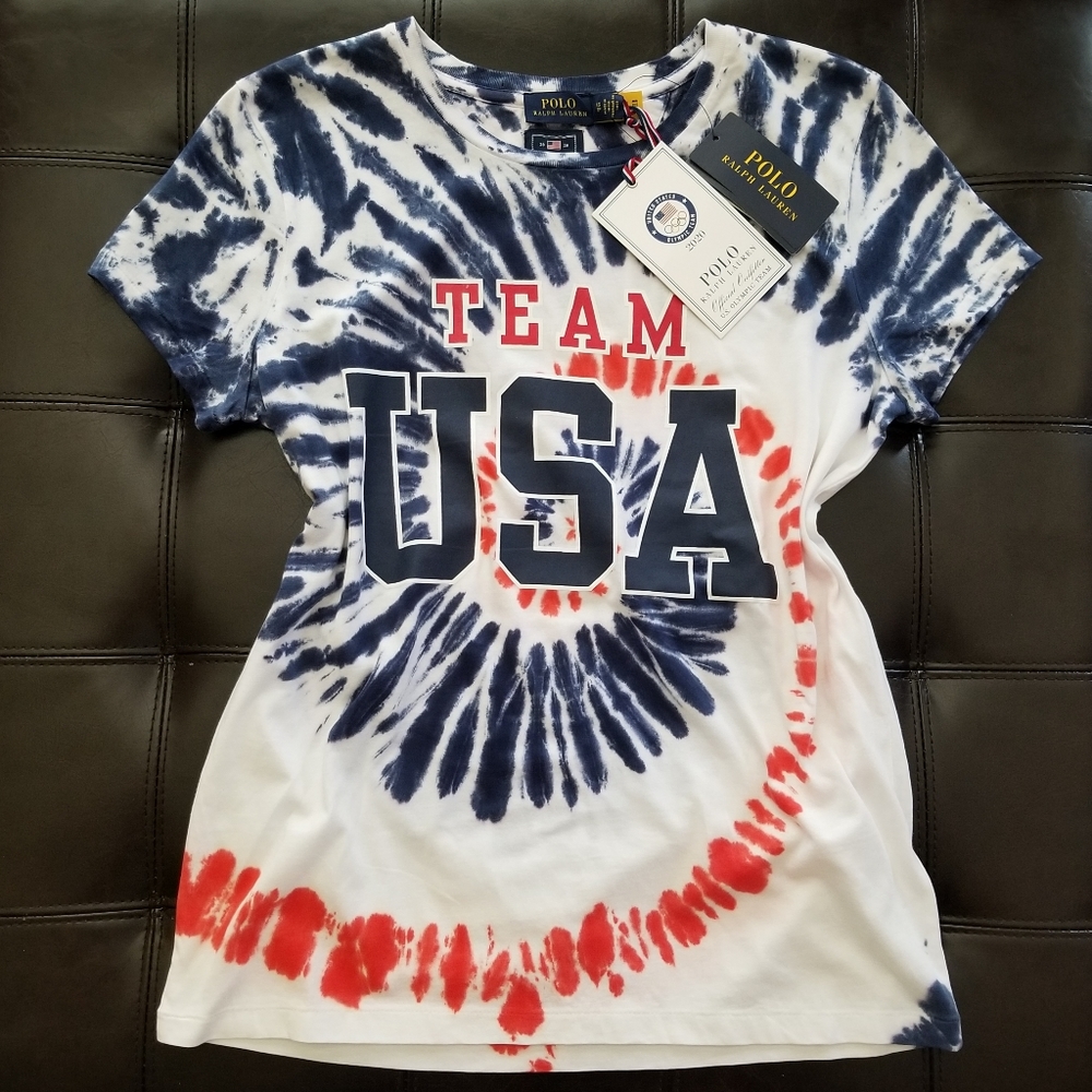 ❗Ralph Lauren Team USA Olympics Tie-Dye Shirt XS❗